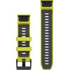 imageGarmin QuickFit 20mm BlackPebble Gray Silicone BandAmpYellowGrph