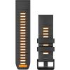 imageGarmin QuickFit 20mm BlackPebble Gray Silicone BandGraphiteSparkOrange