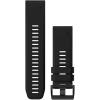 imageGarmin QuickFit 22 Watch Band  Jacquardweave Nylon Strap  Heathered BlackBlack Silicone