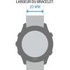 imageGarmin QuickFit 22 Watch Band  Jacquardweave Nylon Strap  Heathered BlackShale Gray Suede Leather