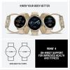 imageGarmin Venu 4 41mm Advanced Health and Fitness GPS Smartwatch Bright and Colorful Display Builtin Flashlight 10 Days of Battery Life Lunar Gold with Bone Silicone BandLunar Gold and Light Sand
