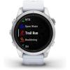 imageGarmin epix Pro Gen 2 Sapphire Edition 51mm High Performance Smartwatch Advanced Training Technology Builtin Flashlight BlackSilver with Whitestone Band
