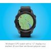 imageGarmin fnix 7S Pro Sapphire Solar Multisport GPS Smartwatch Builtin Flashlight Solar Charging Capability SandCarbon Gray DLC Titanium with Black Band