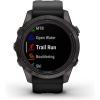 imageGarmin fnix 7S Pro Sapphire Solar Multisport GPS Smartwatch Builtin Flashlight Solar Charging Capability SandCarbon Gray DLC Titanium with Black Band