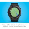 imageGarmin fnix 7S Pro Sapphire Solar Multisport GPS Smartwatch Builtin Flashlight Solar Charging Capability SandCarbon Gray DLC Titanium with Blk Band