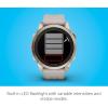 imageGarmin fnix 7S Pro Sapphire Solar Multisport GPS Smartwatch Builtin Flashlight Solar Charging Capability SandSoft Gold with Light Sand Band