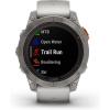 imageGarmin fnix 7S Pro Sapphire Solar Multisport GPS Smartwatch Builtin Flashlight Solar Charging Capability SandTitanium with Fog GrayEmber Orange Band