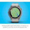 imageGarmin fnix 7S Pro Sapphire Solar Multisport GPS Smartwatch Builtin Flashlight Solar Charging Capability SandTitanium with Fog GrayEmber Orange Band