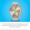 imageGarmin vvomove Trend Stylish Hybrid Smartwatch LongLasting Battery Life Dynamic Watch Hands and Touchscreen Display IvoryFrench Gray