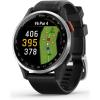 imageGarmin Approach S50 Advanced Golf GPS Smartwatch AMOLED Display OnCourse Features WristBased Heart Rate Slate Aluminum Bezel with Black ComfortFit Nylon BandBlack