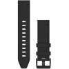imageGarmin QuickFit 22 Watch Band  Jacquardweave Nylon Strap  Heathered BlackBlack Leather