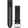 imageGarmin QuickFit 22 Watch Band  Jacquardweave Nylon Strap  Heathered BlackBlack Silicone