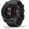 imageGarmin fnix 7S Pro Sapphire Solar Multisport GPS Smartwatch Builtin Flashlight Solar Charging Capability SandSlate Gray w Black Band