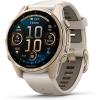 imageGarmin fnix E  47 mm AMOLED Premium Multisport GPS Smartwatch LongLasting Battery Life Stainless Steel with Black BandSoft Gold with Dark Sandstone Band