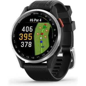imageGarmin Approach S50 Advanced Golf GPS Smartwatch AMOLED Display OnCourse Features WristBased Heart Rate Slate Aluminum Bezel with Black ComfortFit Nylon BandBlack