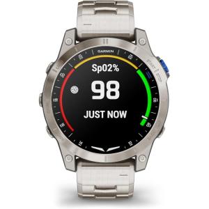 imageGarmin D2 Mach 1 Touchscreen Aviator Smartwatch with GPS Moving Map Aviation Weather Health and Wellness Features and More Vented Titanium Bracelet