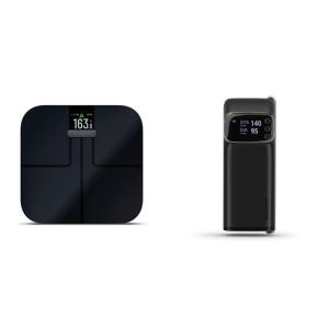 imageGarmin Index S2 Smart Scale with Wireless Connectivity Measure Body Fat Muscle Bone Mass Body Water and More Black 0100229402Black Scale with BPM Bundle
