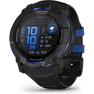 imageGarmin Instinct 3 45mm AMOLED Display Rugged Outdoor GPS Smartwatch MetalReinforced Bezel Builtin Flashlight Up to 18 Days of Battery Life BlackBlack and Bolt Blue