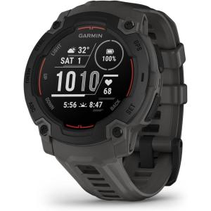 imageGarmin Instinct 3 45mm AMOLED Display Rugged Outdoor GPS Smartwatch MetalReinforced Bezel Builtin Flashlight Up to 18 Days of Battery Life BlackE  Charcoal