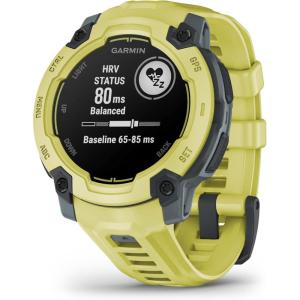 imageGarmin Instinct 3 45mm AMOLED Display Rugged Outdoor GPS Smartwatch MetalReinforced Bezel Builtin Flashlight Up to 18 Days of Battery Life BlackElectric Lime