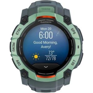 imageGarmin Instinct 3 45mm AMOLED Display Rugged Outdoor GPS Smartwatch MetalReinforced Bezel Builtin Flashlight Up to 18 Days of Battery Life BlackNeo TropicTwilight