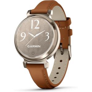 imageGarmin Lily 2 Small and Stylish Smartwatch Hidden Display Patterned Lens Up to 5 Days Battery Life CoconutTan