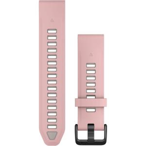 imageGarmin QuickFit 20mm BlackPebble Gray Silicone BandDust RoseFog Gray