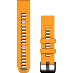 imageGarmin QuickFit 20mm BlackPebble Gray Silicone BandSparkOrange