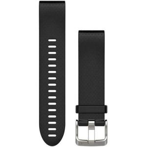 imageGarmin QuickFit 22 Watch Band  Jacquardweave Nylon Strap  Heathered BlackBlack Silicone