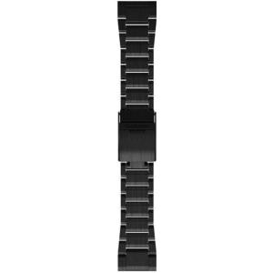 imageGarmin QuickFit 22 Watch Band  Jacquardweave Nylon Strap  Heathered BlackCarbon Gray DLC Titanium Band