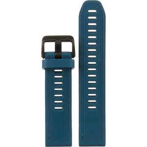 imageGarmin QuickFit 22 Watch Band  Jacquardweave Nylon Strap  Heathered BlackLakeside Blue Silicone