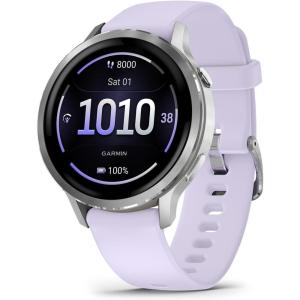 imageGarmin Venu 4 41mm Advanced Health and Fitness GPS Smartwatch Bright and Colorful Display Builtin Flashlight 10 Days of Battery Life Lunar Gold with Bone Silicone BandPeriwinkle