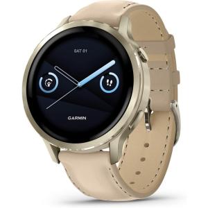 imageGarmin Venu 4 41mm Advanced Health and Fitness GPS Smartwatch Bright and Colorful Display Builtin Flashlight 10 Days of Battery Life Lunar Gold with Bone Silicone BandLunar Gold and Light Sand