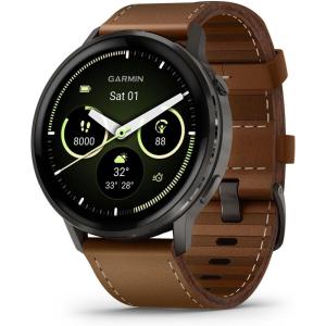 imageGarmin Venu 4 41mm Advanced Health and Fitness GPS Smartwatch Bright and Colorful Display Builtin Flashlight 10 Days of Battery Life Lunar Gold with Bone Silicone BandBlack and Brown