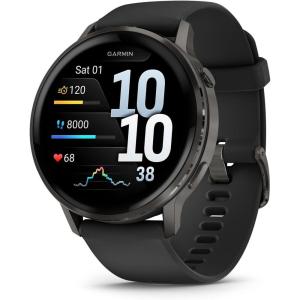 imageGarmin Venu 4 41mm Advanced Health and Fitness GPS Smartwatch Bright and Colorful Display Builtin Flashlight 10 Days of Battery Life Lunar Gold with Bone Silicone BandSlate