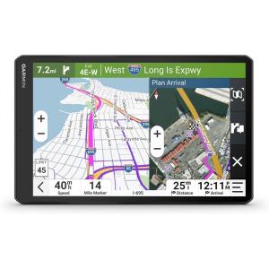 imageGarmin dzl OTR1020 ExtraLarge HighRes 10 GPS Truck Navigator Custom Routing Satellite Imagery Wind Speed CommunityShared Loading Docks Entrances and Parking10