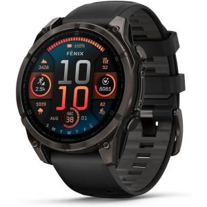 imageGarmin fnix E  47 mm AMOLED Premium Multisport GPS Smartwatch LongLasting Battery Life Stainless Steel with Black BandTitanium with Gray Band47 mm