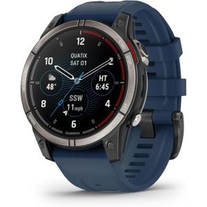 imageGarmin quatix 7X Solar Edition Marine GPS Smartwatch Solar Charging Capabilities Durable Watch with Flashlight Tide Changes and Anchor Drag Alerts Waypoint MarkingPro Premium