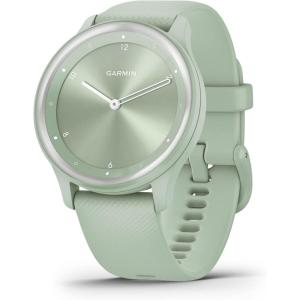 imageGarmin vivomove Sport Hybrid Smartwatch Health and Wellness Features Touchscreen WhiteLight Green