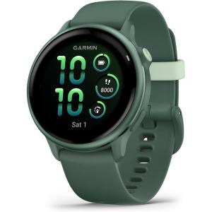 imageGarmin vvoactive 6 Health and Fitness GPS Smartwatch AMOLED Display Up to 11 Days of Battery Metallic Jasper Green with Jasper Green BandJasper Green