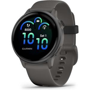 imageGarmin vvoactive 6 Health and Fitness GPS Smartwatch AMOLED Display Up to 11 Days of Battery Metallic Jasper Green with Jasper Green BandPebble Gray with Slate
