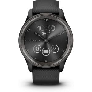 imageGarmin vvomove Trend Stylish Hybrid Smartwatch LongLasting Battery Life Dynamic Watch Hands and Touchscreen Display IvoryBlack