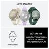 imageGarmin Lily 2 Active Small and Stylish Smartwatch Builtin GPS Hidden Display Patterned Lens Up to 9 Days Battery Life Jasper Green with Jasper Green Silicone BandSilver with Purple Jasmine Silicone Band