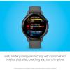 imageGarmin Venu 3 Silver Stainless Steel Bezel 14Inch AMOLED Touchscreen Display Smart Watch with 45mm Whitestone Case and Silicone BandPebble Gray