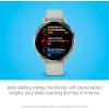 imageGarmin Venu 3 Silver Stainless Steel Bezel 14Inch AMOLED Touchscreen Display Smart Watch with 45mm Whitestone Case and Silicone BandSage Gray