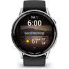 imageGarmin D2 Air X15 Touchscreen Aviator Smartwatch with GPS Aviation Weather Flashlight Health and Wellness Features and More Silver with Black Silicone Band
