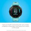 imageGarmin Forerunner 265S Running Smartwatch Colorful AMOLED Display Training Metrics and Recovery Insights Whitestone and Neo TropicAqua and Black