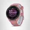 imageGarmin Forerunner 265S Running Smartwatch Colorful AMOLED Display Training Metrics and Recovery Insights Whitestone and Neo TropicLight Pink and Powder Gray