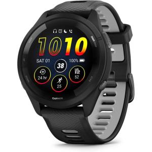imageGarmin Forerunner 265S Running Smartwatch Colorful AMOLED Display Training Metrics and Recovery Insights Whitestone and Neo TropicBlack and Powder Gray