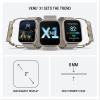 imageGarmin Venu X1 Thin and Lightweight GPS Smartwatch AMOLED Display Advanced Health and Fitness Features Soft Gold with Titanium Caseback and French Gray ComfortFit Nylon BandSoft Gold with French Gray